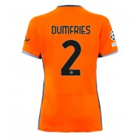 Inter Milan Denzel Dumfries #2 Replica Third Shirt Ladies 2023-24 Short Sleeve